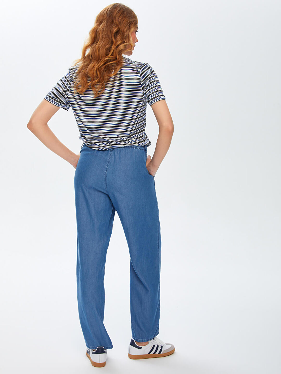 Önü Dikişli Straight Fit Liyoselli Jean Pantolon 68460