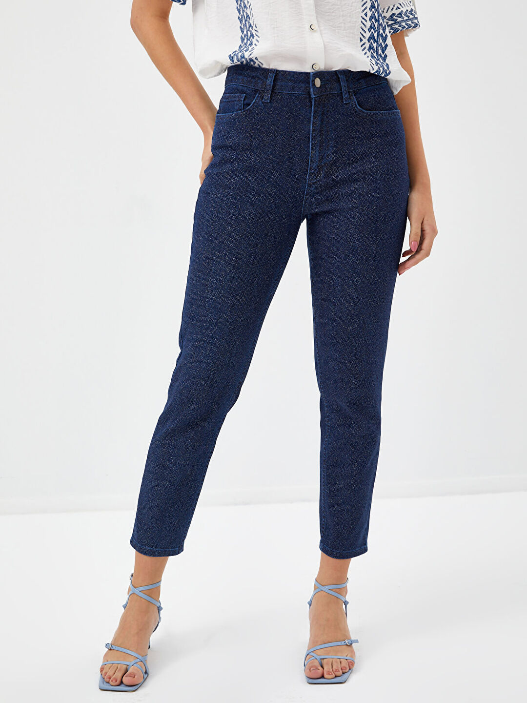 Simli Slım Fit Jean Pantolon 68475