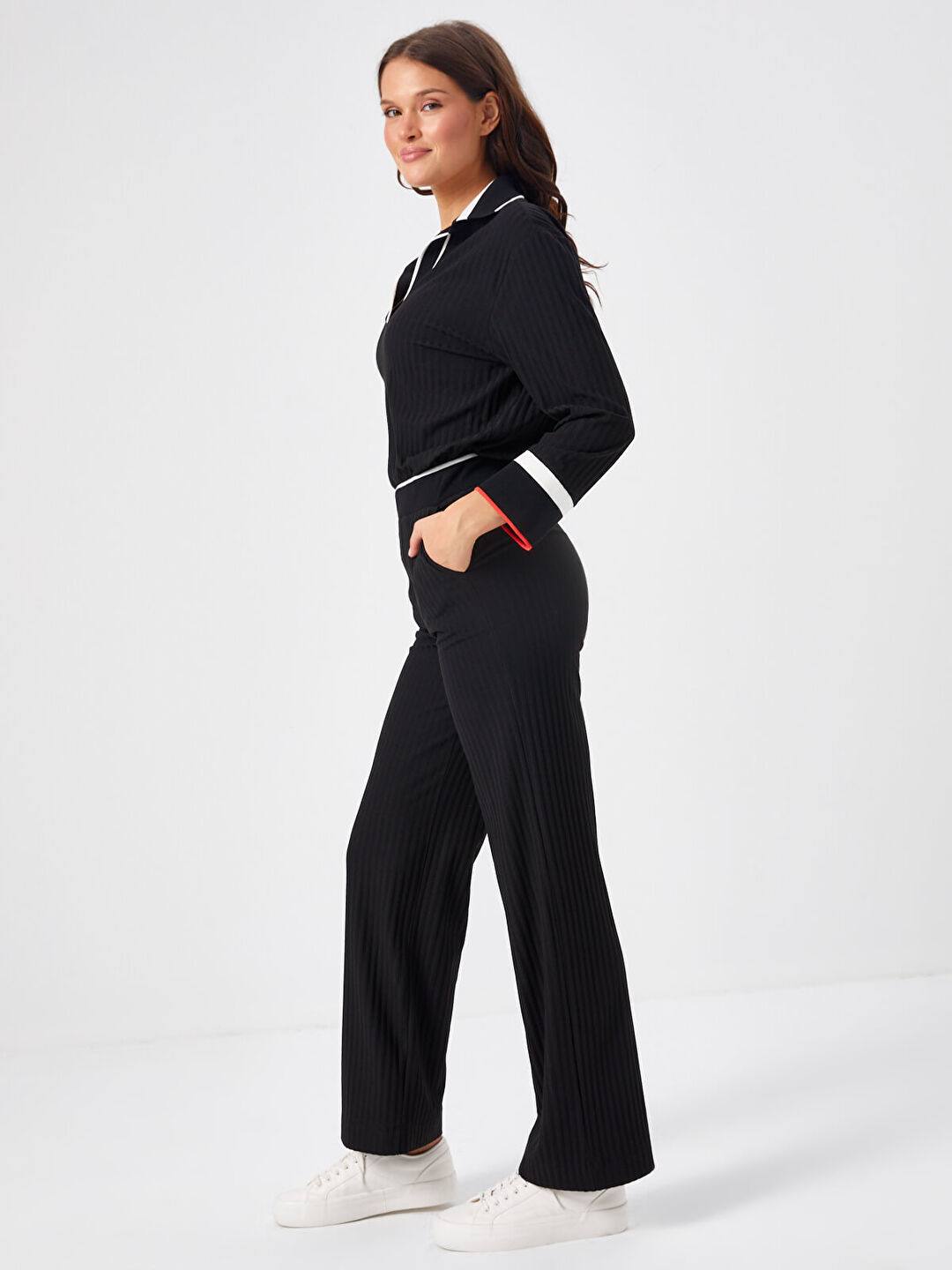 Straight Fit Örme Pantolon 68520