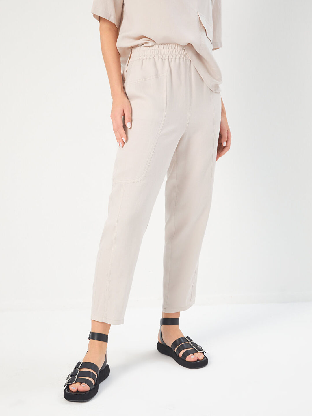 Beli Lastikli Kargo Cepli Comfort Fit Pantolon 68547