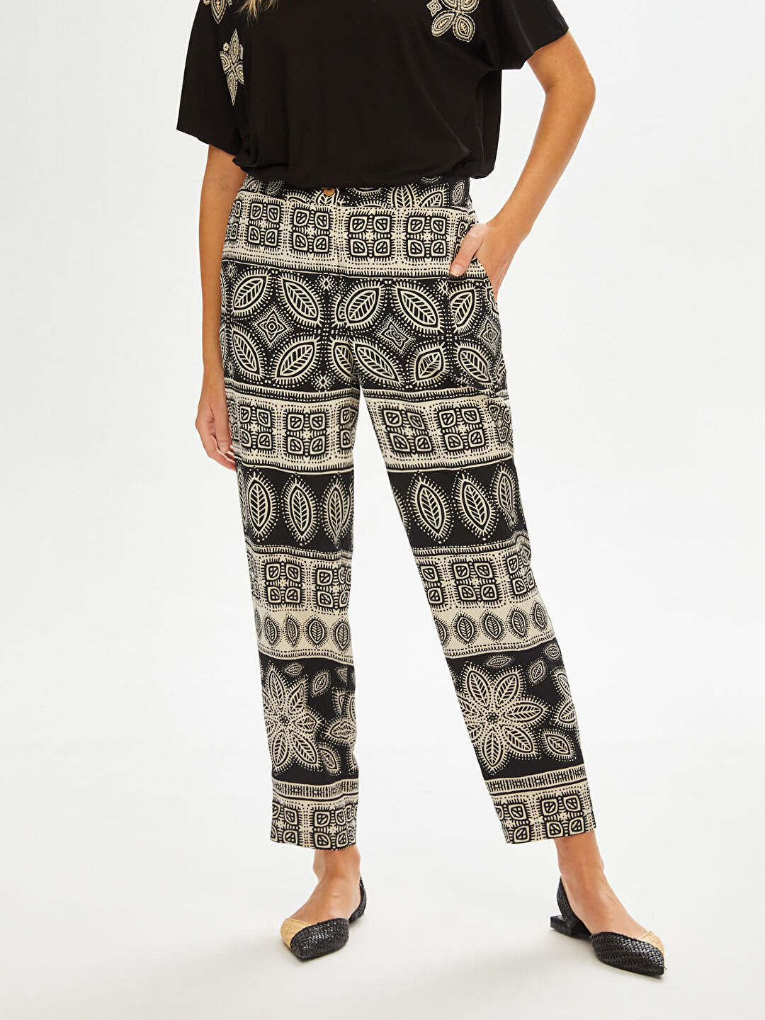 Resort Hitit Desen Comfort Fit Pantolon 68806