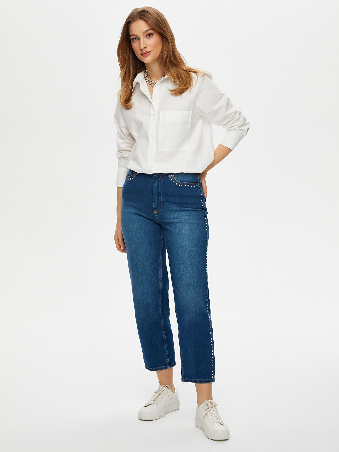 Trok Taş Detaylı Straıght Fit Jean Pantolon S25JPN006